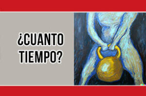 levantando un kettlebell por tiempo