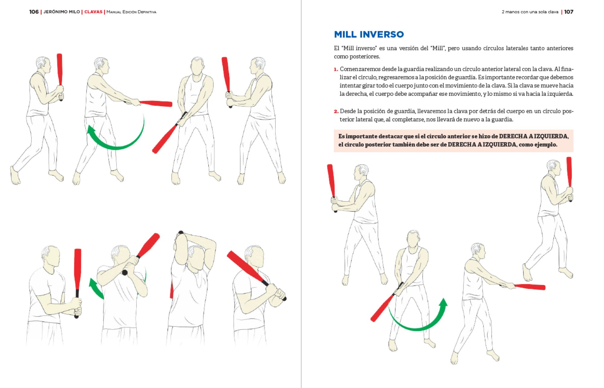 mill e invertido con clavas