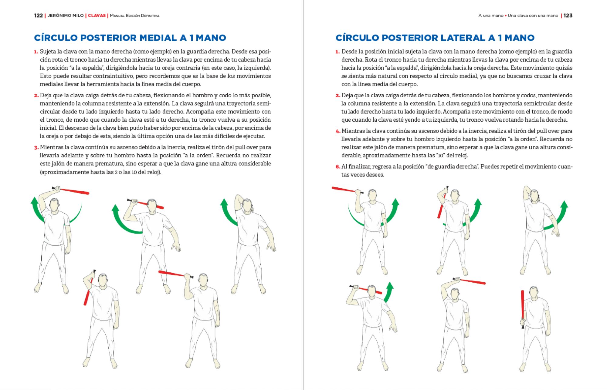 ejercicios con clavas a una mano