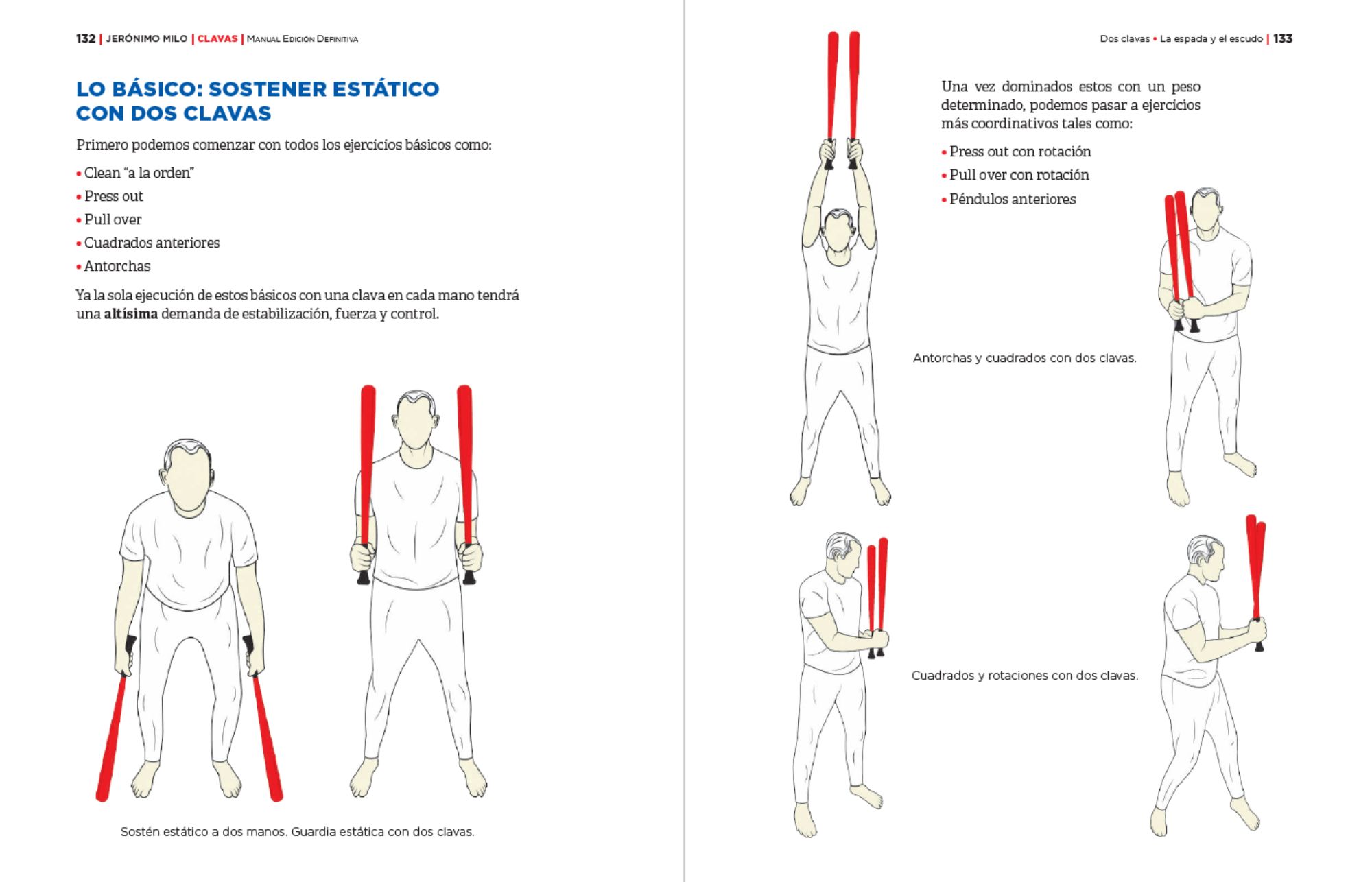 movimientos con clavas dobles