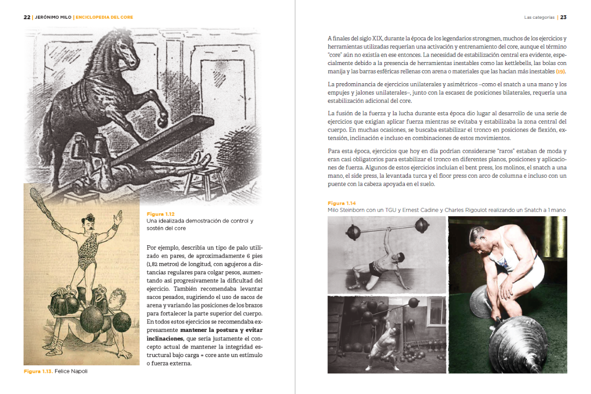 Representación histórica de Milón de Crotona en la enciclopedia del core
