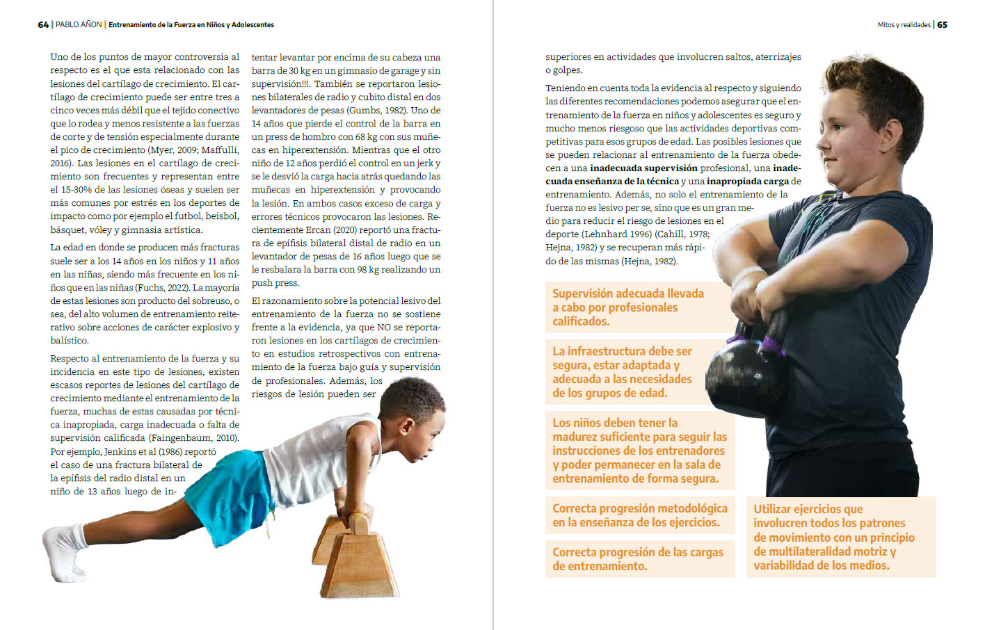 niños levantamiento kettlebell